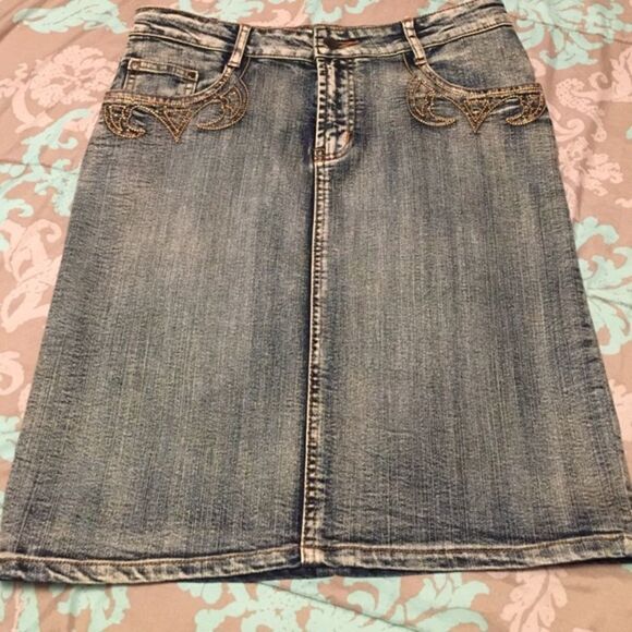 🎉1 day sale🎉Cache jean skirt - Picture 1 of 4
